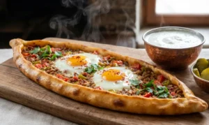 Kıymalı Yumurtalı Pide